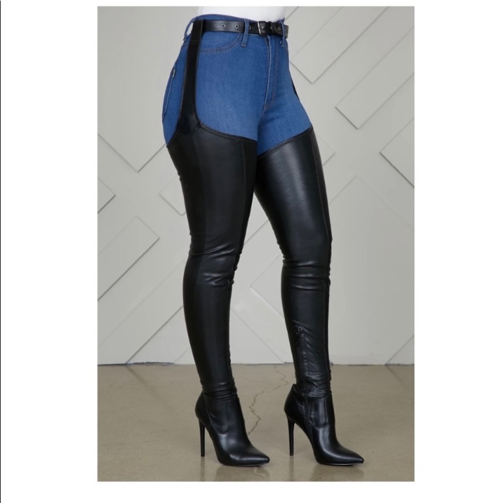 Belted Thigh High Boots